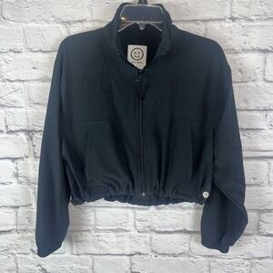 Gilly Hicks Active Recharge Cropped Full Zip Athletic Lightweight Jacket Size XS